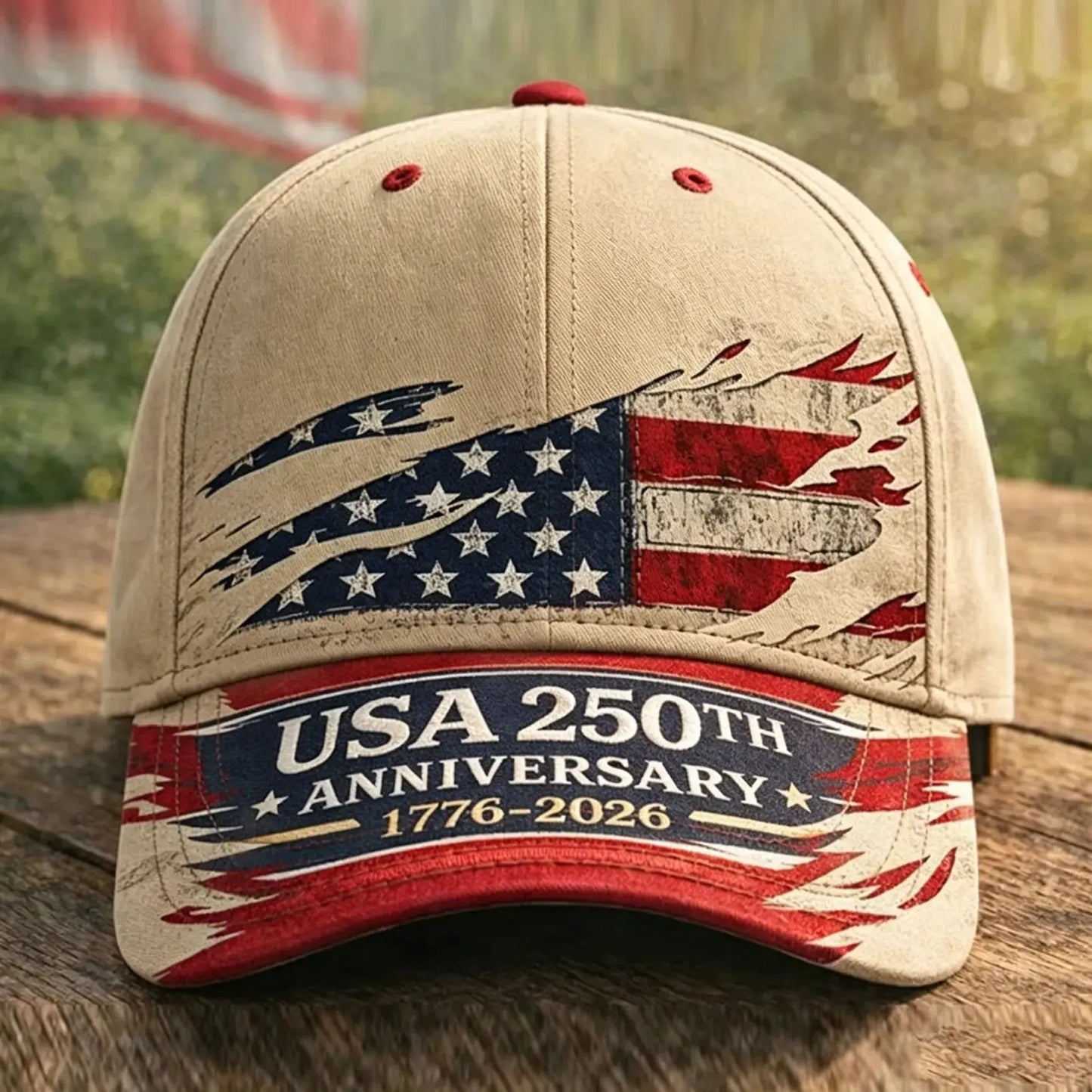 250Th Anniversary Print Baseball Cap, Adjustable Unisex Sun Cap, Suitable for Everyday Wear and Casual Style