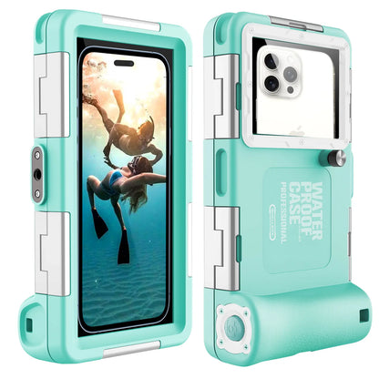 SHELLBOX Professional Diving Smartphone Casing, 50Ft Waterproof Cellphone Accessory for 4.7-6.9In Iphone/Samsung/Android Devices, Ultra-Clear Underwater 4K Shooting, for Swimming Snorkeling