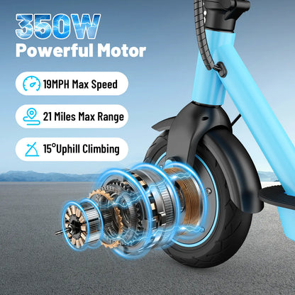 D9 Adult Leisure Electric Scooter, Unlocked through an Application, with a Maximum Speed of 28 Miles/H, Three Colors: Black and Red Dual Color, Pink and Blue, Electric Commuting Scooter, 10 Inch Solid Tires, Foldable Electric Scooter, App Control