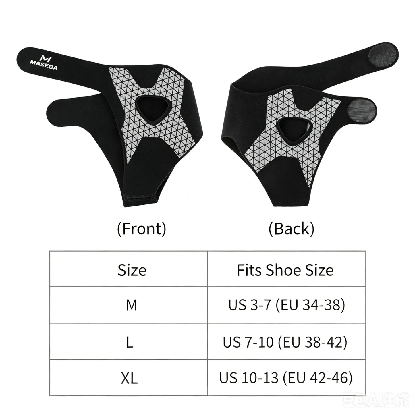 Professional Sports Ankle Brace (2-Pair Value Pack, Size M) - Anti-Sprain Stabilizing Support, Adjustable, Ideal for Injury Prevention during Fitness, Running