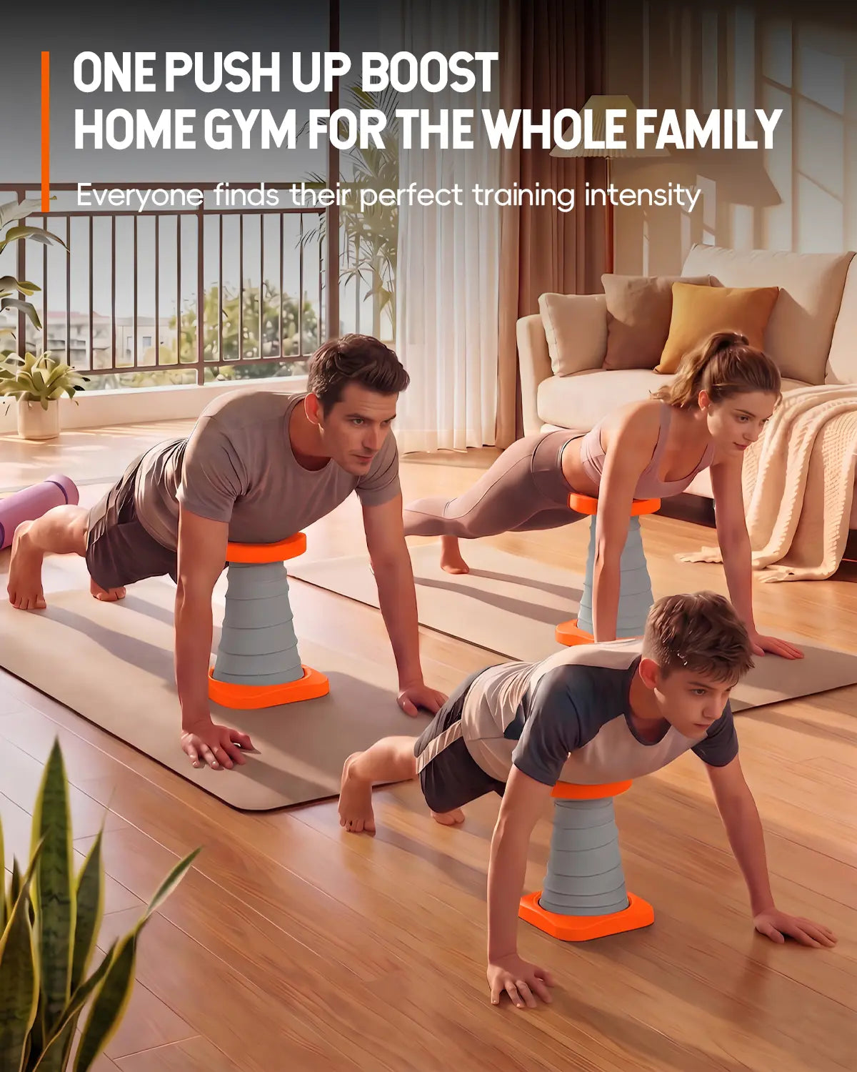 Push up Trainer for Beginners – Push up Assist Device with Waist & Core Support, Reduces Body Weight Load, at Home Gym Equipment for Chest & Upper Body Strength Training