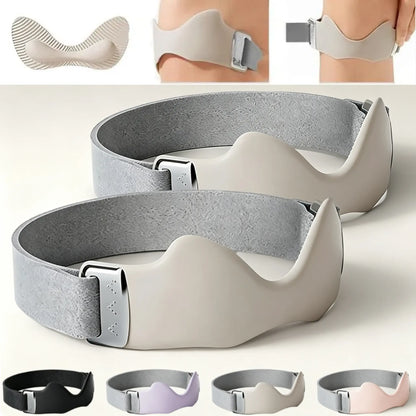 2 Packs Airbag Patellar Tendon Support Strap, Adjustable Breathable anti Slip Knee Brace for Tendonitis Pain Knee Relief Exercise, Run, Hike,Play Ball, High Jump, Climb