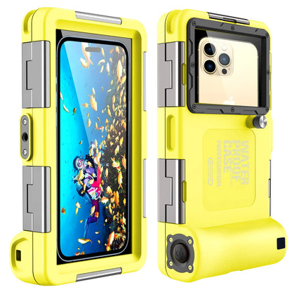 SHELLBOX Professional Diving Smartphone Casing, 50Ft Waterproof Cellphone Accessory for 4.7-6.9In Iphone/Samsung/Android Devices, Ultra-Clear Underwater 4K Shooting, for Swimming Snorkeling