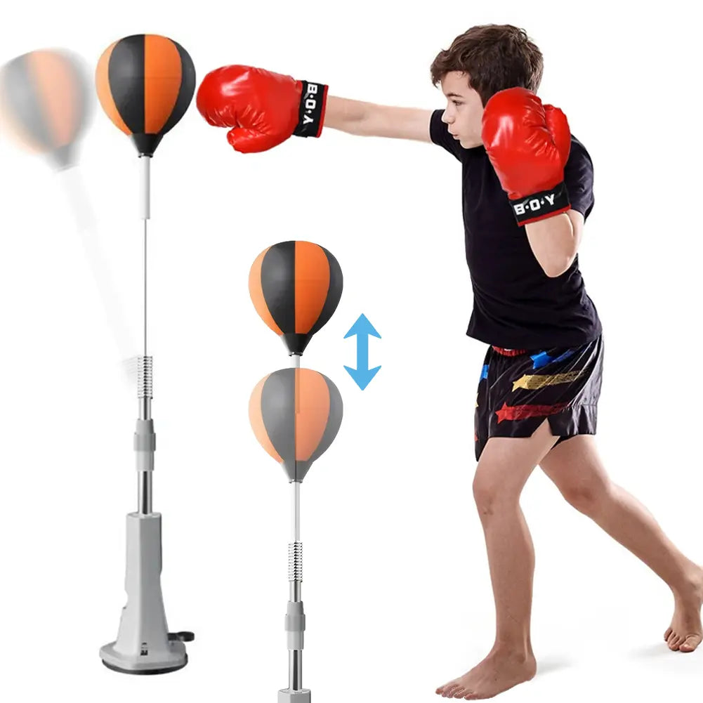 Punching Bag with Stand Punching Reflex Ball Set Height Adjustable Boxing Equipment for Training Boxing & Fitness