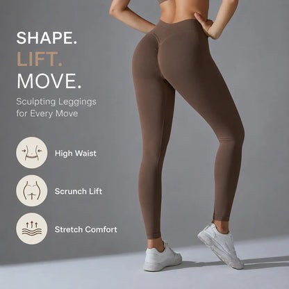 UPGROTH Women'S Fitness Seamless Knitted Sports Pants - High Waist Leggings, Quick-Dry, Breathable V-Waist Gym Workout Sportswear, Activewear for Yoga, Fitness, Activewear Fitness, Breathable Activewear Bottoms