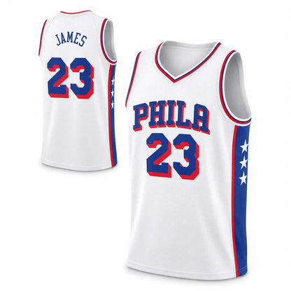 Unisex Basketball #23 James Philadelphia Team Swingman Jersey - Icon Edition - Royal