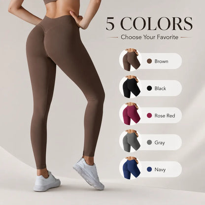 UPGROTH Women'S Fitness Seamless Knitted Sports Pants - High Waist Leggings, Quick-Dry, Breathable V-Waist Gym Workout Sportswear, Activewear for Yoga, Fitness, Activewear Fitness, Breathable Activewear Bottoms