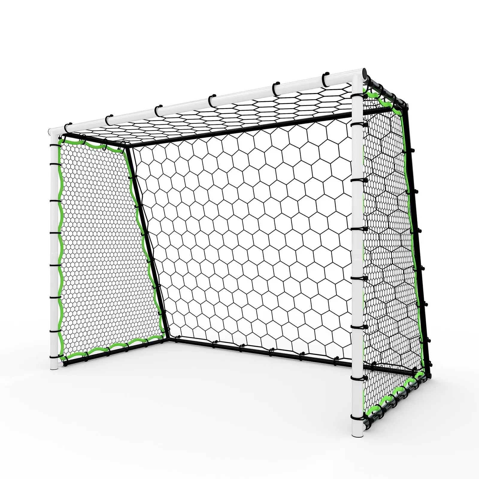 Garvee 3-In-1 Soccer Goal Training Set – 7X5Ft Rebounder Net & 2 Pack 6X4Ft Portable Goals, Balls, Pump, Cones, Carry Bag – Practice Equipment for Youth & Kids Indoor Outdoor