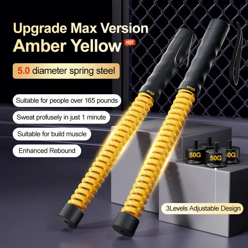 Upgrade 3 Levels Adjustable Cordless Battle Ropes - Weighted Ropeless Battle Rope for Home Gym Exercise, Portable Workout Equipment for Strength Training & Cardio Fitness