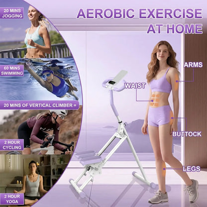 Yagud Fitness Stair Stepper W/ Handlebar, Extended Step Range Climber Machine for Legs & Core Workouts, Home Workout Equipment Summerwins