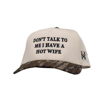 Don'T Talk to Me I Have a Hot Wife Premium Trucker Snapback Hat