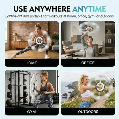 【Featured Tiktok Products】S.Y. Home & Outdoor 360° Rotating Hand-Crank Forearm Trainer for Men and Women, Upper Body Strength Tool for Arms, Shoulders & Chest with LED Light Up, Portable Home and Gym Fitness Equipment