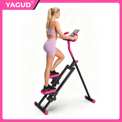 Yagud Fitness Stair Stepper W/ Handlebar, Extended Step Range Climber Machine for Legs & Core Workouts, Home Workout Equipment Summerwins
