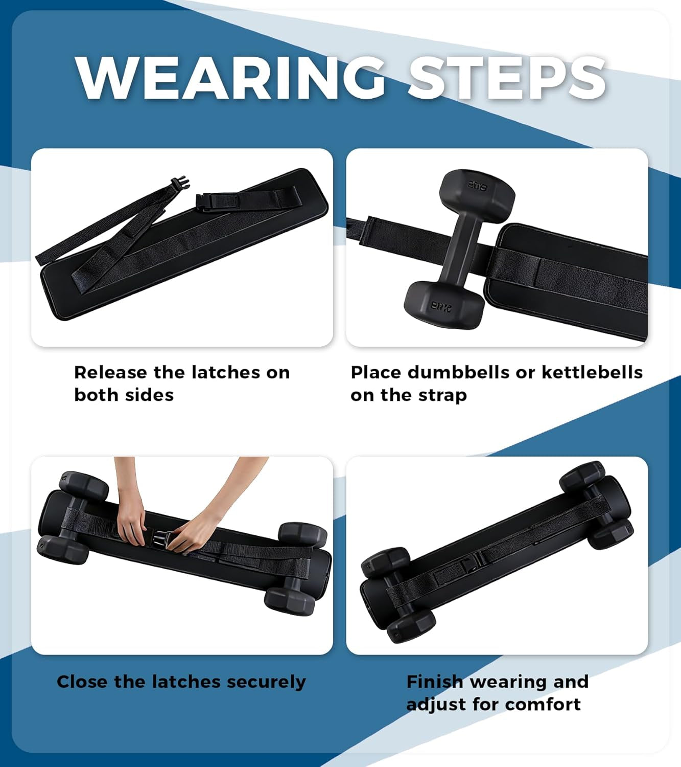 Hip Thrust Belt for Dumbbells, Kettlebells & Plates, Adjustable Booty Belt with Slip-Resistant Padding, Comfortable Glute Bridge Weight Belt for Home & Gym Workouts