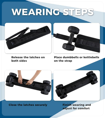 Hip Thrust Belt for Dumbbells, Kettlebells & Plates, Adjustable Booty Belt with Slip-Resistant Padding, Comfortable Glute Bridge Weight Belt for Home & Gym Workouts