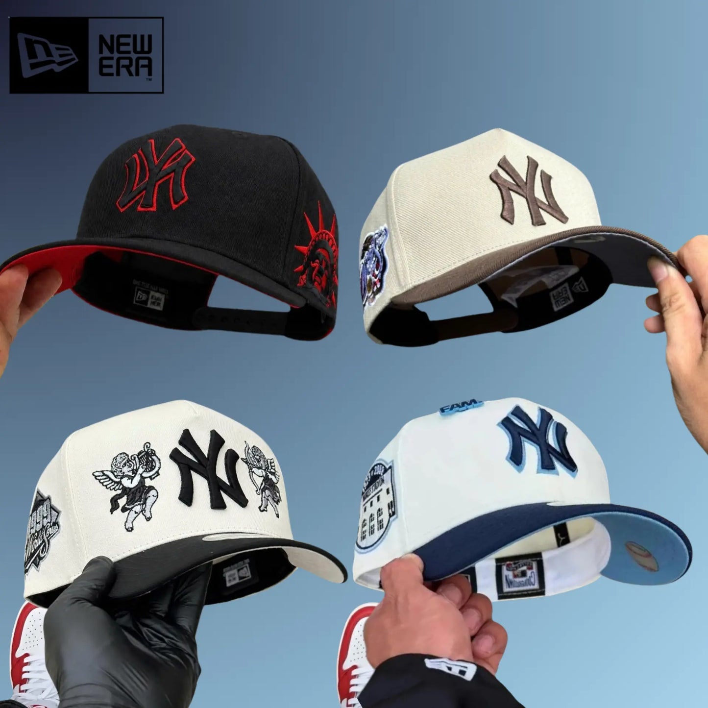 New Era MLB Los Angeles Dodgers New York Yankees Adjustable Cap – 9FORTY 59FIFTY Premium Baseball Hat, Embroidered Team Logo, Unisex Sports Streetwear, Casual Fashion Essential, USA Trending Style 2026