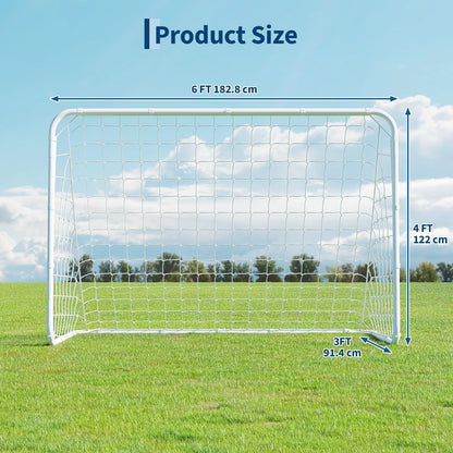 Garvee 3-In-1 Soccer Goal Training Set – 7X5Ft Rebounder Net & 2 Pack 6X4Ft Portable Goals, Balls, Pump, Cones, Carry Bag – Practice Equipment for Youth & Kids Indoor Outdoor