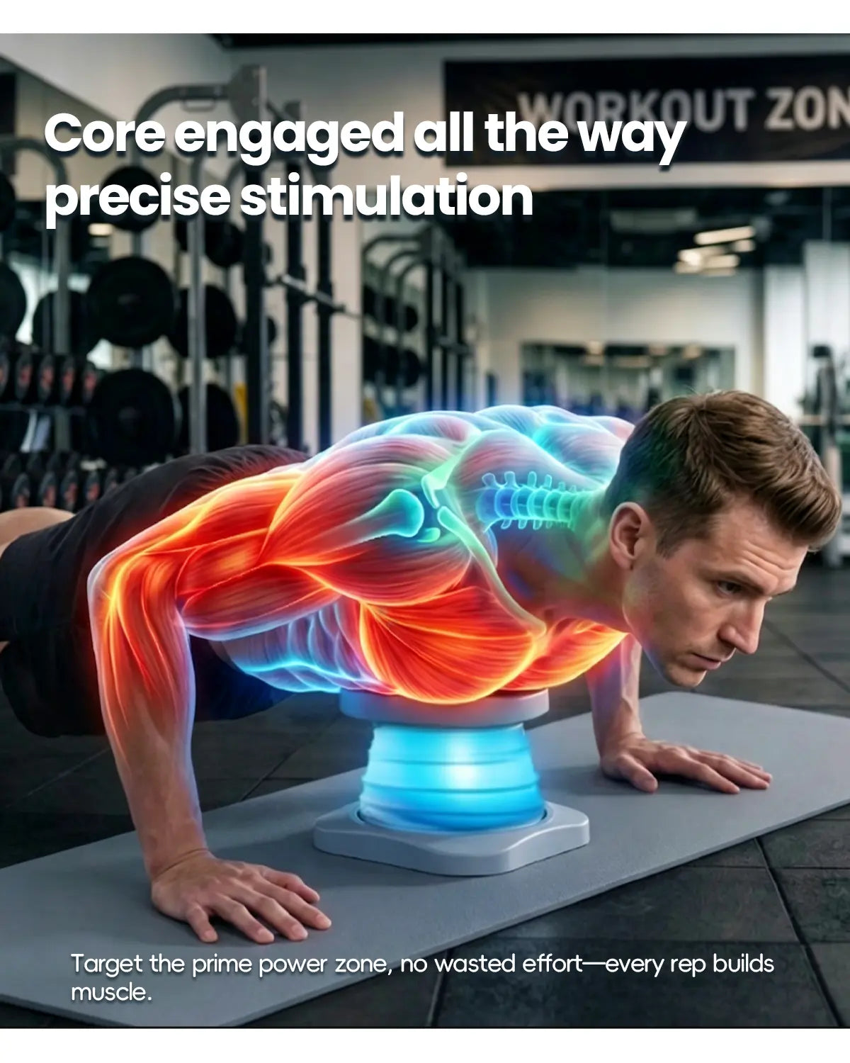 Push up Trainer for Beginners – Push up Assist Device with Waist & Core Support, Reduces Body Weight Load, at Home Gym Equipment for Chest & Upper Body Strength Training