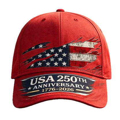 250Th Anniversary Print Baseball Cap, Adjustable Unisex Sun Cap, Suitable for Everyday Wear and Casual Style