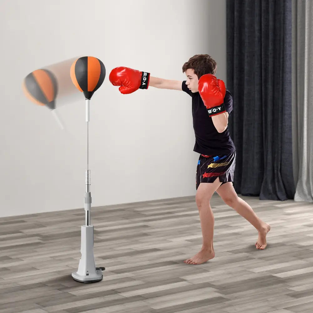 Punching Bag with Stand Punching Reflex Ball Set Height Adjustable Boxing Equipment for Training Boxing & Fitness
