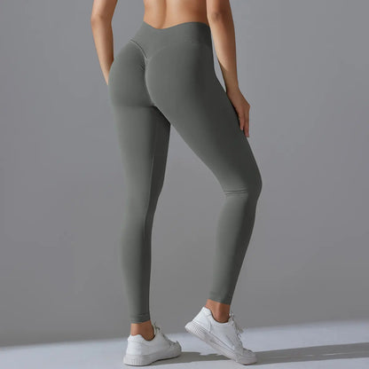 UPGROTH Women'S Fitness Seamless Knitted Sports Pants - High Waist Leggings, Quick-Dry, Breathable V-Waist Gym Workout Sportswear, Activewear for Yoga, Fitness, Activewear Fitness, Breathable Activewear Bottoms