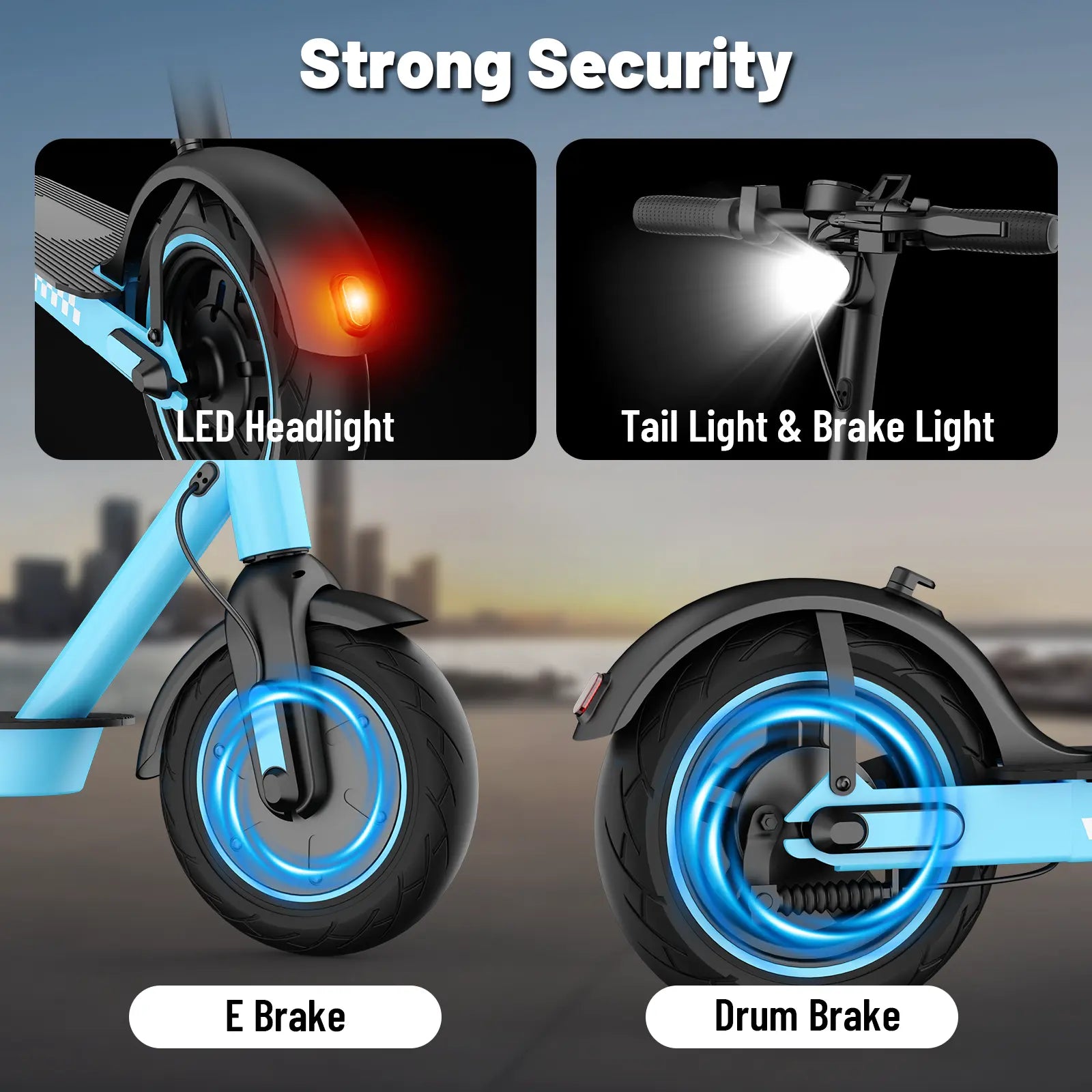 D9 Adult Leisure Electric Scooter, Unlocked through an Application, with a Maximum Speed of 28 Miles/H, Three Colors: Black and Red Dual Color, Pink and Blue, Electric Commuting Scooter, 10 Inch Solid Tires, Foldable Electric Scooter, App Control