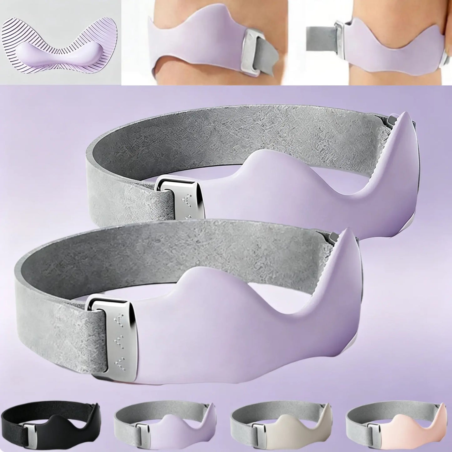 2 Packs Airbag Patellar Tendon Support Strap, Adjustable Breathable anti Slip Knee Brace for Tendonitis Pain Knee Relief Exercise, Run, Hike,Play Ball, High Jump, Climb