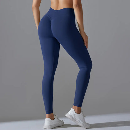 UPGROTH Women'S Fitness Seamless Knitted Sports Pants - High Waist Leggings, Quick-Dry, Breathable V-Waist Gym Workout Sportswear, Activewear for Yoga, Fitness, Activewear Fitness, Breathable Activewear Bottoms