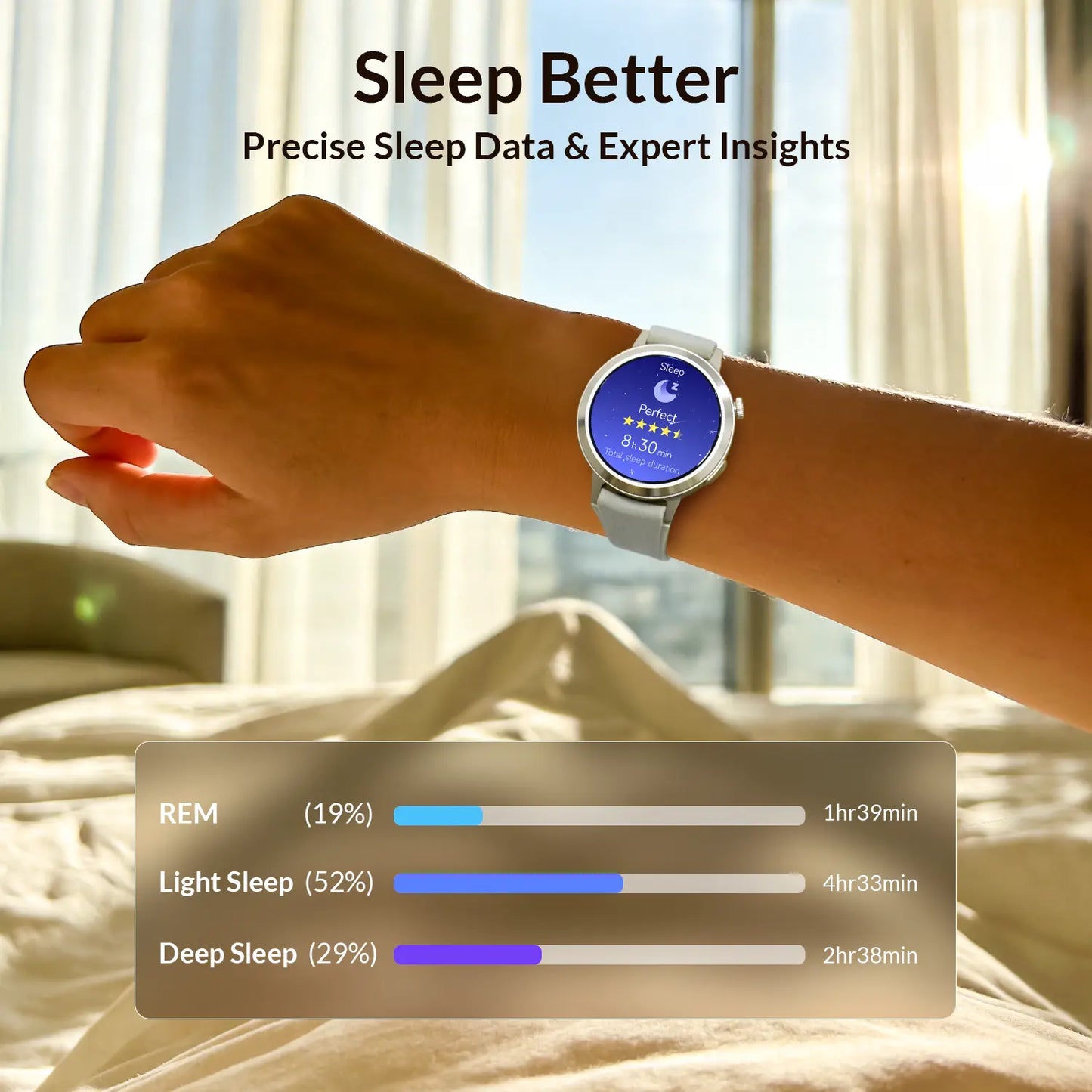 Fanysmartwatch for Women-Amoled Display,110+Sport Modes(Including Running)Bluetooth Fitness Tracker,Heart Rate/Sleep/Spo2Monitoring,7-Day Battery,Water Resistant,Free Android App,Ultra-Sleek Lightweight round Cloudcream White Wearable Tiktokshopsummersale