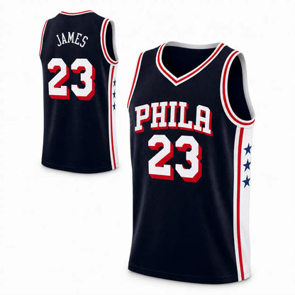 Unisex Basketball #23 James Philadelphia Team Swingman Jersey - Icon Edition - Royal