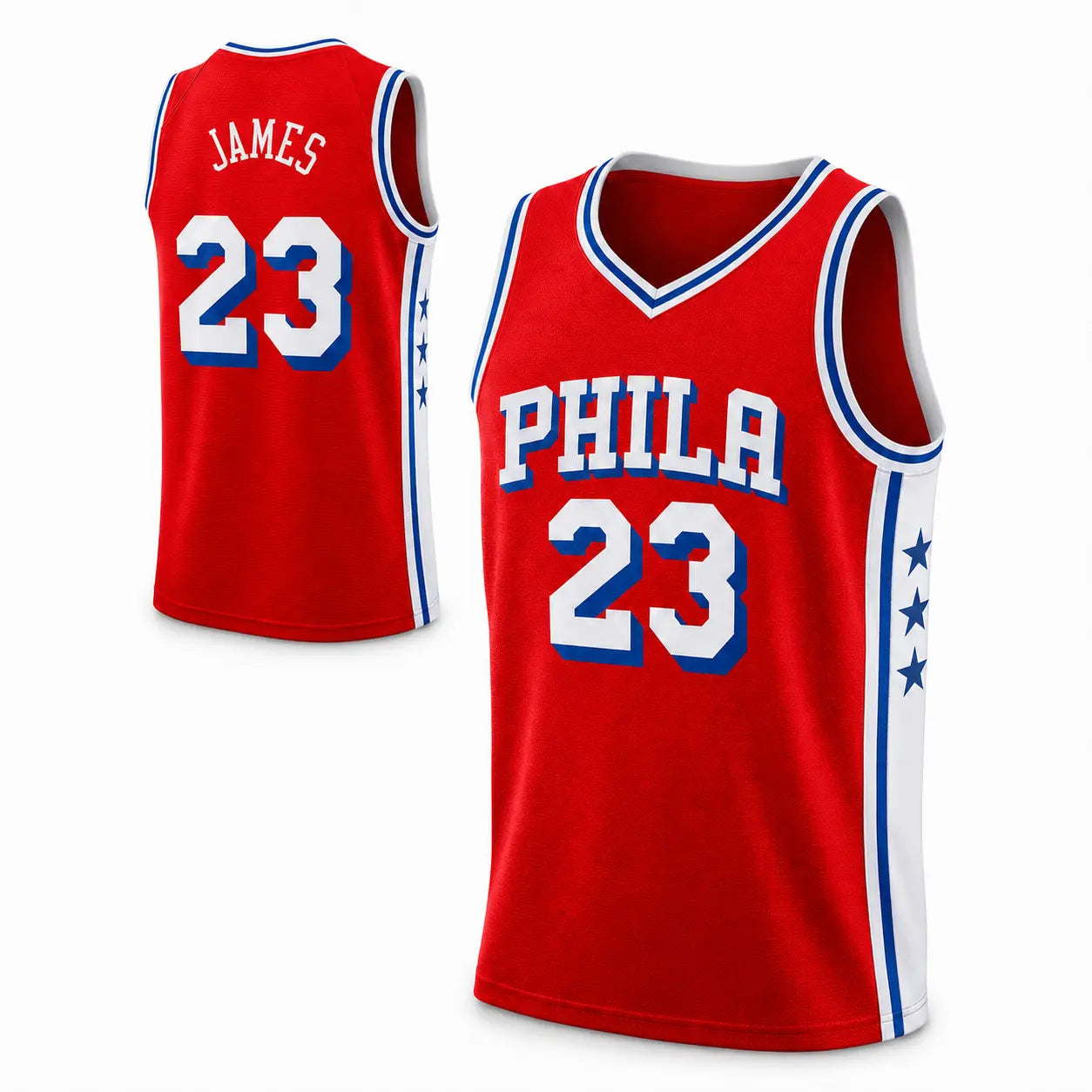 Unisex Basketball #23 James Philadelphia Team Swingman Jersey - Icon Edition - Royal
