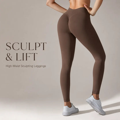 UPGROTH Women'S Fitness Seamless Knitted Sports Pants - High Waist Leggings, Quick-Dry, Breathable V-Waist Gym Workout Sportswear, Activewear for Yoga, Fitness, Activewear Fitness, Breathable Activewear Bottoms